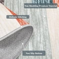 thumbnail image 2 of Memoryfield 2' x 6' Modern Geometric Patchwork Runner Rug, Washable Low-Pile Non-Slip Soft Carpet, for Kitchen, Bedroom, Gray/Orange, 2 of 7