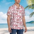 thumbnail image 5 of Xecao Kawaii Pig print Hawaiian shirt - a stylish short-sleeve button-down for men, perfect for casual beach and tropical outings., 5 of 9