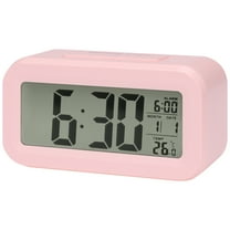 Unique Bargains Small Digital Alarm Clock for Bedroom for Deep Sleepers Pink