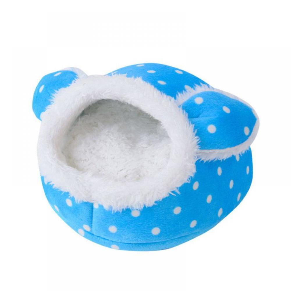 Heave Guinea Pigs Tunnel Tube,Warm Plush Playing Tube Hamster Hammock Small Animals Pet Birds Cage Hanging Bed for Hedgehogs Small Animal Pet Toys Supplies Blue 