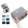 thumbnail image 6 of Multipurpose Toiletry Bag Ins Style Pouch Zipper Water Proof Storage bag Handbag Wash bag Cosmetic Bag DARK GREEN, 6 of 8