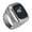 Silver 18mm, variant on Waterproof Prayer Reminder Digital Counter Finger Rings Digital Time Reminder Display Screen for Muslims