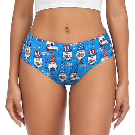 Womens Underwear  Gnomes in USA No Show Seamless Underwear  Soft Comfy Stretch Panties  Hipster Ladies Panties Bikini Underwear Briefs