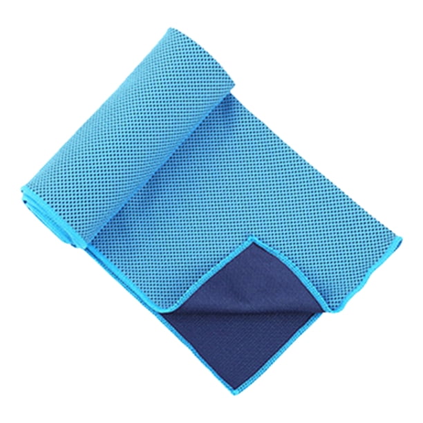 Toalla Deportiva Toalla Fría Helada Toalla Fría para Ejercicios Al Aire Libre Toalla Refrescante Secado Rápido (silicona Redonda 30 * 80 Cm Azul Cielo)