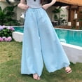 thumbnail image 5 of Women's Printed Bandage Pants, Elastic Waist With Pocket Detail, Casual Wide Leg Trousers For Boho Fashion Mint Green L, 5 of 6