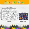 thumbnail image 3 of Qrieeo 43.3x31.5 Space Coloring Poster with Picture, Giant Astronaut Painting Poster, Large Coloring Tablecloth for Classroom Home Birthday Party Supplies Favor, Paper Table Cloth for Coloring, 3 of 11