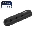 thumbnail image 1 of L16 Cable Organizer Silicone USB Cable Winder Desktop Tidy Management Clips Cable Holder for Mouse Headphone Wire Organizer 3 Clips - 1 Pieces, 1 of 6