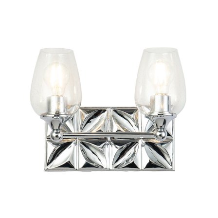 Lucas McKearn Epsilon 2-light Metal Bath Vanity Light in Polished Chrome
