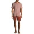 thumbnail image 5 of Hanes Men's Soft Pajama Short Sleeve Top and Shorts Set, 5 of 6