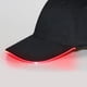 thumbnail image 4 of Sombrero LED Ajustable Hugo Glow Club Party Béisbol Hip-Hop Golf Negro con luz roja, 4 of 4