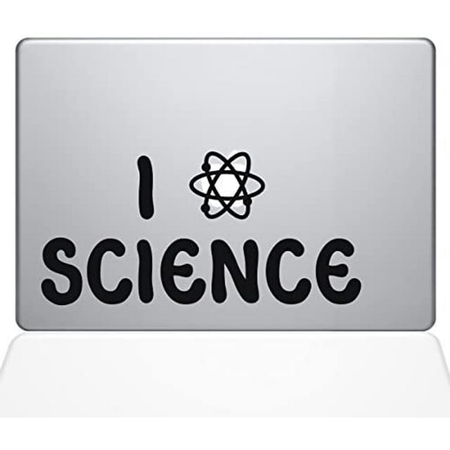 The Decal Guru I Atom Science Decal Vinyl Sticker, 11" MacBook Air, Black (1365-MAC-11A-BLA)