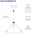 thumbnail image 4 of VIVO White Tripod 32" to 55" TV Display Floor Stand Height Adjustable Mount, 4 of 8