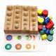 thumbnail image 1 of Montessori, juguetes educativos de madera para bebés, conjunto de bloque de cilindro de enchufe colorido para niños, juguete educativo de aprendizaje temprano en edad preescolar zhangyuxiang LED, 1 of 2