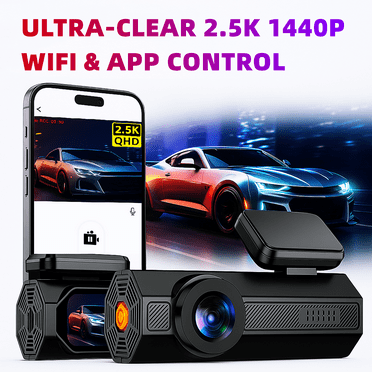 UDH 2.5K Dash Cam Front with WiFi&APP, Pro with 1.47" Display,Dash Camera for Cars,Dashcam with WDR Night Vision,Car Camera with G-Sensor,Loop Recording,24H Parking Mode,Supports 256GB Max,Black