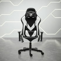 Techni Sport TS-92 Office-PC Gaming Chair with Molded Foam Seat and Back, Black/ White RTA-TS92-WHT