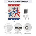 thumbnail image 2 of 4th of July RV Awning Sun Shade Screen 9'X7' American Flag Mesh Sunscreen Texas Star Stars Stripes Retro Wooden Awning Shade Screen with Zipper UV Blocker Completed Kits for RV Motorhome Camper, 2 of 7