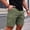 Army Green, variant on Men's Shorts with Pockets and Drawstrings Big and Tall Solid Color Casual Sports Drawstring Elastic Waistband Multi-Pocket Large Pockets Cargo Shorts