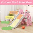 thumbnail image 4 of XJD Toddler Slide Indoor Slide for Toddlers Age 1-3 Slide for Kids, Outdoor Slide Baby Slide Plastic Slide Play Slide Basketball Hoop and Ball Foldable Slide, Pink, 4 of 10
