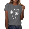thumbnail image 1 of Kaemgyyd T-Shirt Grande Taille pour Femmes, Mignon, à Imprimé Graphique, Col Rond, Doux, Léger, Manches Courtes, 1 of 4