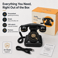 thumbnail image 4 of RDYMONKEY Retro Audio Guest Book Phone for Weddings, Parties - Record Custom Voice Messages w/ 8GB SD Card, USB Playback, LED Indicator - Vintage Gift for Anniversary, Birthday, 4 of 9