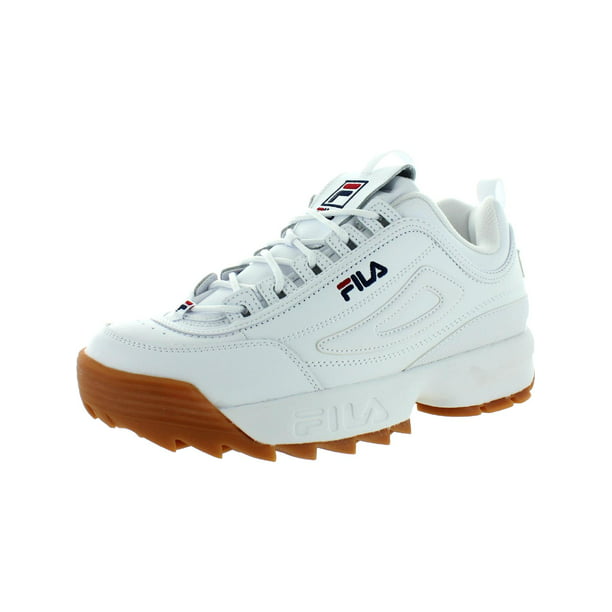 Men's Disruptor Premium White Navy Gum Ankle-High Patent Leather Sneaker - 8M - Walmart.com