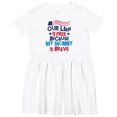 thumbnail image 3 of Inktastic Military Land is Free Mommy is Brave Girls Toddler Dress, 3 of 5