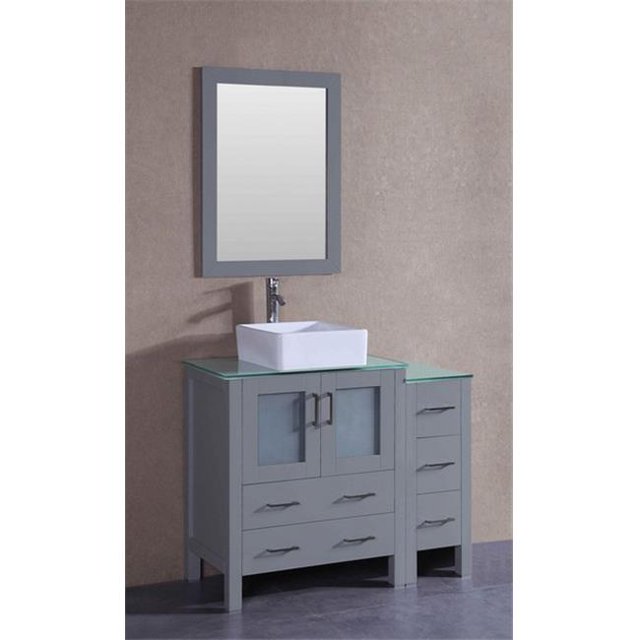 Mercury Import Group AGR130CBECWG1S 42 in. Ensemble de Vanité Simple - Gris
