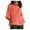 Pink, variant on Taylonsss Women's Ladies Fashion Cropped Sleeves Round Neck Cotton Loose Shirt Blouse