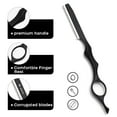 thumbnail image 3 of Hair Razors For Cutting Hair 6.89",Professional Hair Styling Thinning Texturizing Cutting Razor with Replacement Hair Razor Blades,Ideal for Salon/Home -11PCS Black, 3 of 12