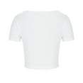 thumbnail image 4 of Mittory Women's Trendy Sexy V Neck Short Sleeve Double Lined Slimming T Shirts Crop Tops Tees, 4 of 7