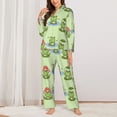 thumbnail image 2 of Pajamas for Women Set - Frog Amanita Mushroom Comfy Long Sleeve Button Up Pajama Sets for Women 2 Piece, Soft Sleepwear Nightwear Pjs Lounge Sets for Women with Pockets, 2 of 6