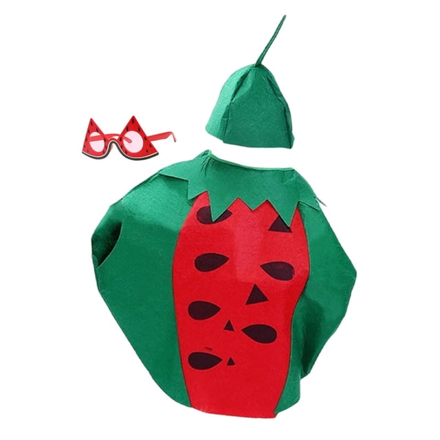 Conjunto de disfraz de sandía para adultos, cómodo disfraz de fruta para fiestas de juegos de simulación.