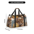 thumbnail image 3 of Kuqiui Relaxing Cat With Orange Juice Print Foldable Travel Duffel Bag Tote Carry on Luggage Bag Personal item Sports Gym Bag Water Resistant Weekender Overnight Bags for Women and Men, 3 of 7