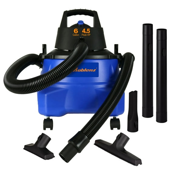 KOBLENZ Wet Dry Blow Vacuum 6 Gallon, 4.5 Peak HP 1-7/8 In x 7 Ft Locking Hose, 3 in 1 shop vac with 5 Year Warranty (WD 6 L212)