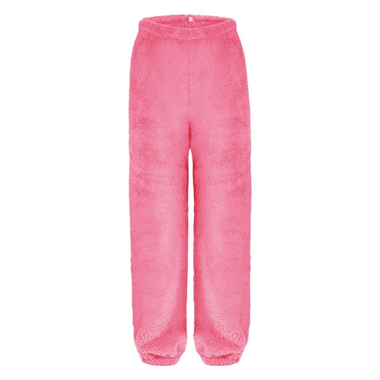 Pink Tie Dye Sweat Pants W/Pockets for Women Elastic Waist Plus Size Womens  Leggings Solid Fall Tall Sweatpants 