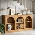 thumbnail image 5 of Fnova 63" Farmhouse Console Table, Wooden Entryway Table with 3-Tier Storage, Rectangular Sofa Table for Entrance, Hallway, Living Room, Behind Couch, 5 of 15