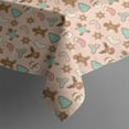 thumbnail image 4 of Pink Christmas Gingerbread and Tree Pattern Rectangle Tablecloth 60"x120",Waterproof Polyester Rectangle Table Cloth, Wipeable Spillproof Polyester Tablecloth for Dining, Camping, Indoor and Outdoor, 4 of 6