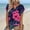 A275 Blue, variant on Blouses for Women Casual T Shirts Notch V Neck Short Sleeve Tropical Floral Print Loose Fit Lightweight Breathable Summer Vacation Beach Everyday Wear Dressy Graphic Tops