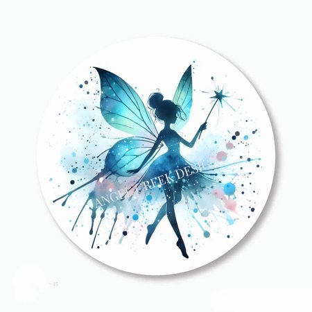 DOPASTICKER Watercolor Painted Fairy Scrapbook Stickers Fairy Phone Decal Water Bottle Stickers Cars Stickers Water Bottle Stickers For Kids