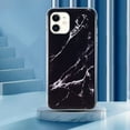 thumbnail image 4 of Dteck Phone Case for Apple iPhone 11 6.1 inch,Marble Stone Design Pattern TPU Soft Silicone Shockproof Ultra Slim Thin Anti-scratch Back Case Cover,Black Marble, 4 of 5