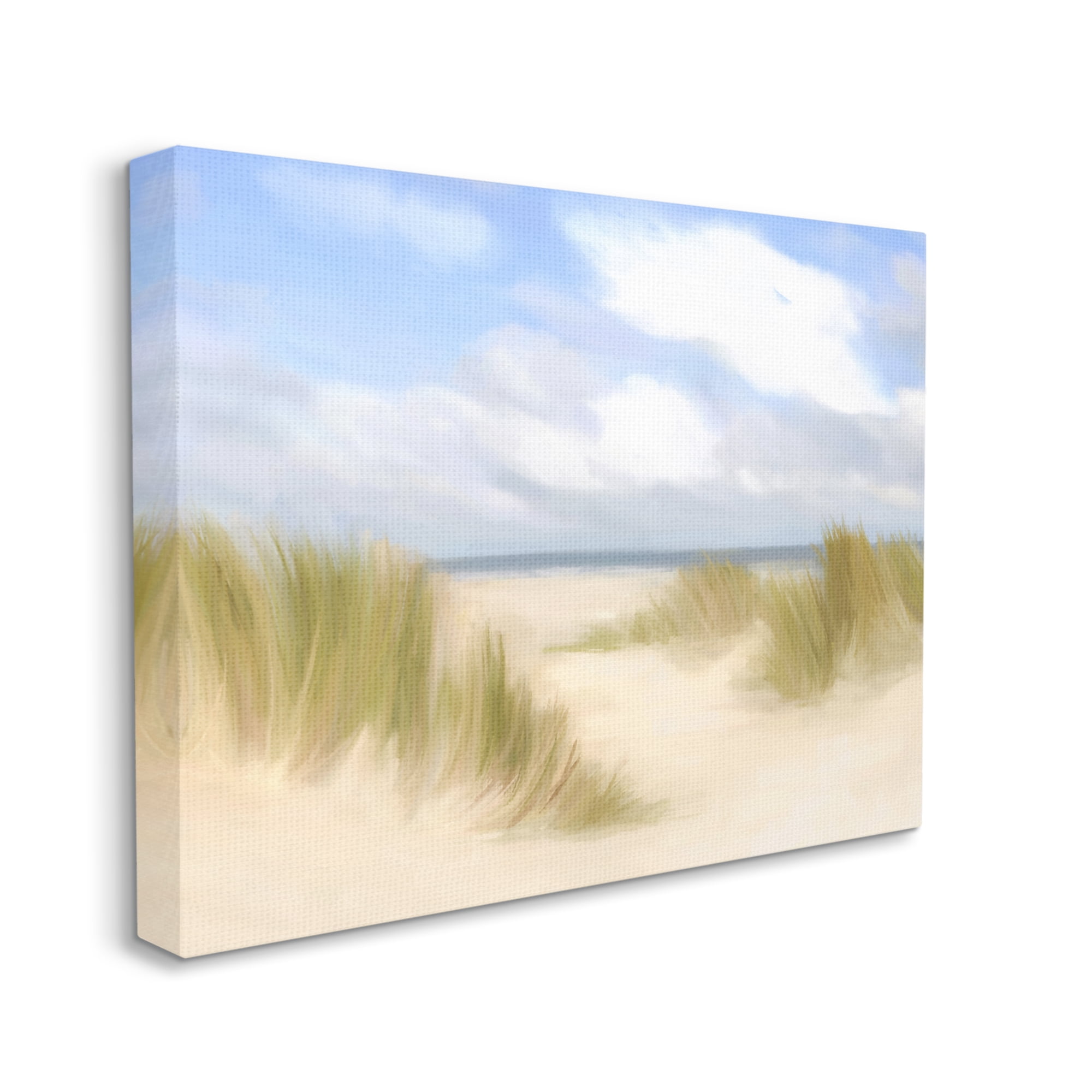 Stupell Industries Coastal Sand Dunes Nature Painting Gallery Wrapped Canvas Print Wall Art, 30 x 24