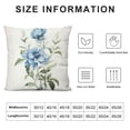 thumbnail image 5 of Fenyluxe Blue Flower Fashion Style Dirt-Resistant Throw Pillow Covers for Couch Sofa Bed Living Room Bedroom, Zipper Closure, 1PC 22x22in, 5 of 5