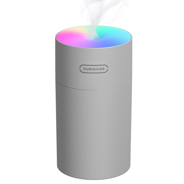Pequeños Humidificadores Nano Mist para dormitorio, Humidificador pequeño de 270 ml, Humidificador portátil, Humidificadores LED con luz nocturna, Humidificador USB Humidificador silencioso de