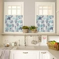 thumbnail image 4 of Kitchen Curtains Set, Teal Blue Coastal Kitchen Curtains and Valances Set, Sea Turtle Nautical Coral Summer Beach Rod Pocket Tier Curtains 36 Inch Length for Cafe/Bedroom Windows, 4 of 6