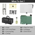thumbnail image 5 of Portable Beach Tent Sun Shelter With Ground Pegs Water And Wind Resistant Sun Shade Canopy Angle Adjustable Green Floral Background, 5 of 7