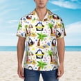thumbnail image 4 of Lsque Penguins On The Beach pattern Hawaiian Shirt for Men, Unisex Summer Beach Casual Short Sleeve Button Down Shirts-3X-Large, 4 of 9