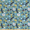 thumbnail image 1 of Cartoon Upholstery Fabric by the Yard, Style Nature Pattern with Flowers Leaves and Dots Cheerful Funky Motifs, Decorative Fabric for DIY and Home Accents, Multicolor by Ambesonne, 1 of 4