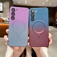 thumbnail image 4 of Gradient Magnetic for Samsung Galaxy S23 Plus 5G Phone Case, Compatible with MagSafe, Upgraded Camera Lens Film Protection Shockproof Matte Cases for Galaxy S23 Plus 6.6" (Purple Gray), 4 of 8