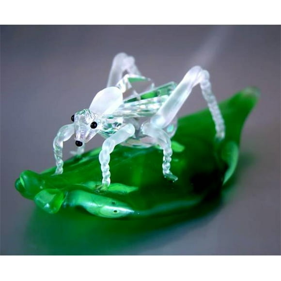 857-35 4.64 L x 1.41 H in. Crystal Grasshopper Garden Figurines