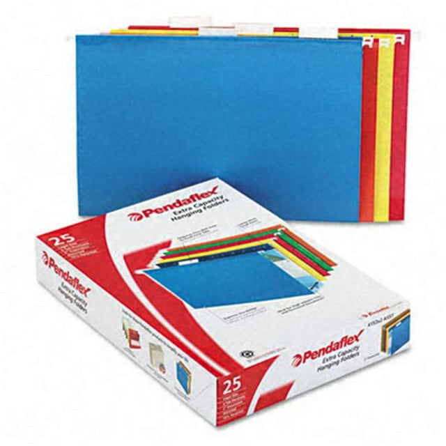 Pendaflex 2" Capacity Reinforced Hanging File Folders- Kraft- Legal- Assorted- 25/Box